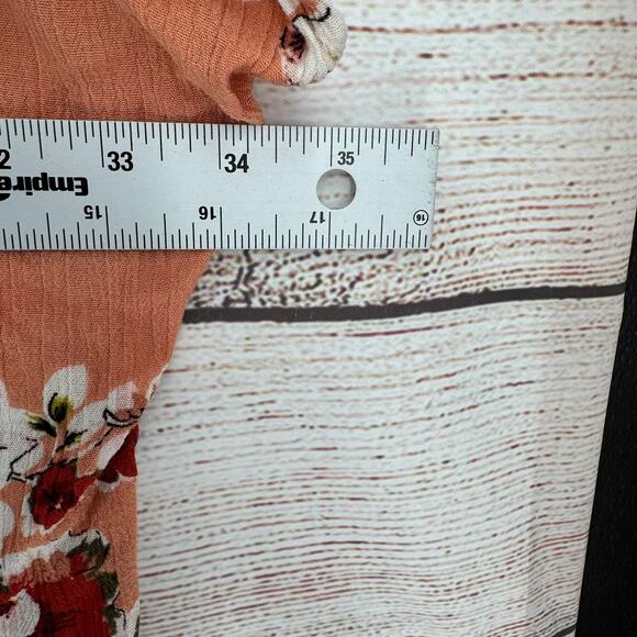 Umgee USA Floral Open Front Kimono Womens S/M Pink White Red - Picture 9 of 10